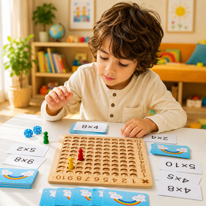 Matematik Öğrenme Kartları Seti – İşlem Tahtası ile Toplama, Çıkarma, Çarpma ve Bölme